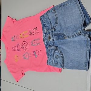 Girls size 4/5 Cat & Jack shorts outfit